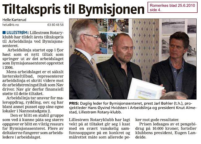 Artikkel i Romerikes blad